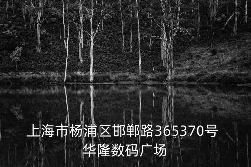 上海市楊浦區(qū)邯鄲路365370號(hào) 華隆數(shù)碼廣場(chǎng)