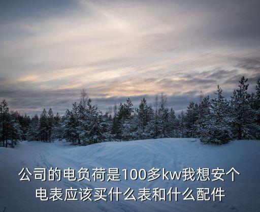 公司的電負荷是100多kw我想安個電表應該買什么表和什么配件