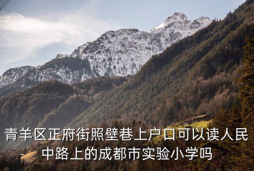 青羊區正府街照壁巷上戶口可以讀人民中路上的成都市實驗小學嗎