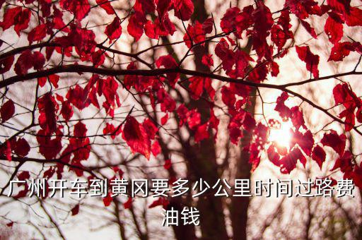 廣州開車到黃岡要多少公里時間過路費油錢