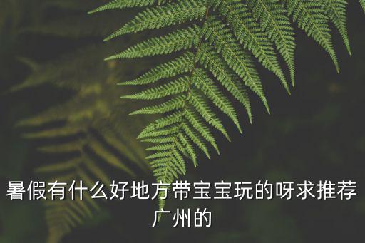 暑假有什么好地方帶寶寶玩的呀求推薦廣州的