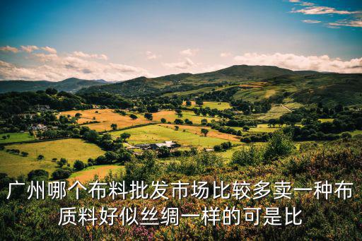 廣州布料市場哪個便宜，廣州哪個布料批發市場比較多賣一種布質料好似絲綢一樣的可是比