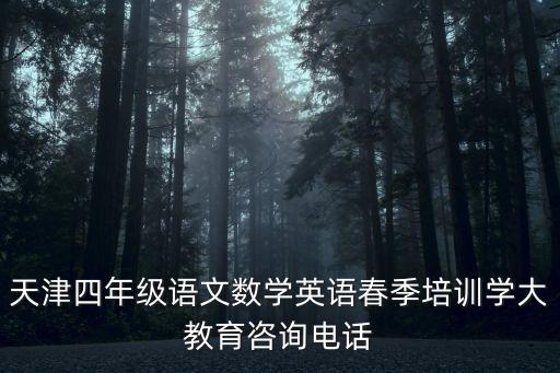 天津四年級語文數學英語春季培訓學大教育咨詢電話