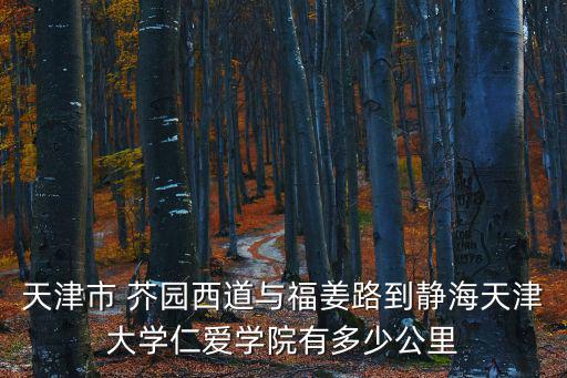 天津市 芥園西道與福姜路到靜海天津大學仁愛學院有多少公里