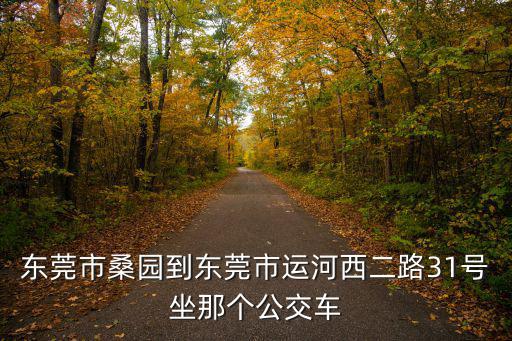 東莞市桑園到東莞市運河西二路31號坐那個公交車