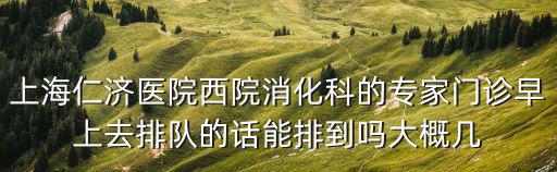 上海仁濟醫院西院消化科的專家門診早上去排隊的話能排到嗎大概幾