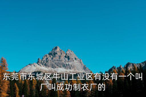 東莞市東城區(qū)牛山工業(yè)區(qū)有沒有一個(gè)叫廠叫成功制衣廠的