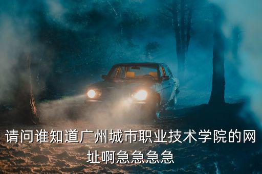 請問誰知道廣州城市職業技術學院的網址啊急急急急