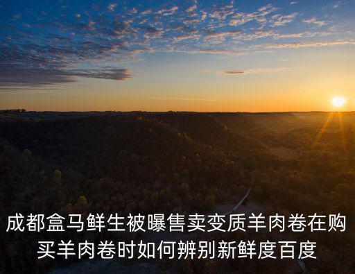 成都盒馬鮮生被曝售賣變質(zhì)羊肉卷在購買羊肉卷時如何辨別新鮮度百度