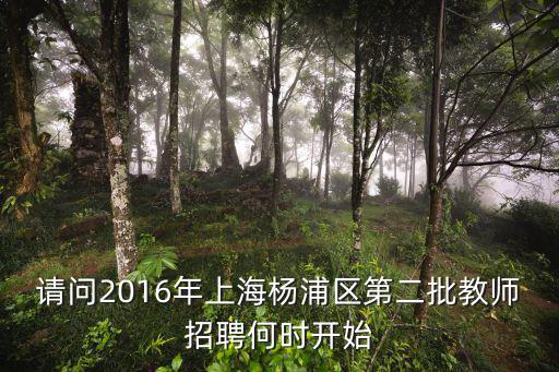 請問2016年上海楊浦區第二批教師招聘何時開始