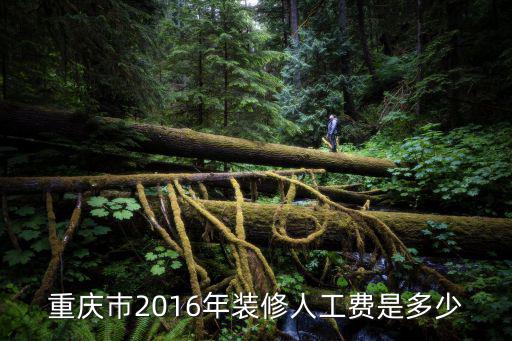 重慶巿2016年裝修人工費是多少