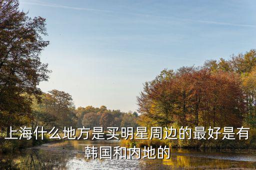 上海什么地方是買明星周邊的最好是有韓國和內(nèi)地的