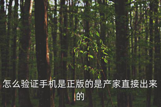 怎么驗證手機是正版的是產(chǎn)家直接出來的
