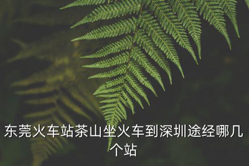 東莞火車站茶山坐火車到深圳途經哪幾個站