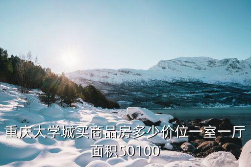 重慶大學城買商品房多少價位一室一廳面積50100