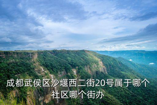 成都武侯區沙堰西二街20號屬于哪個社區哪個街辦