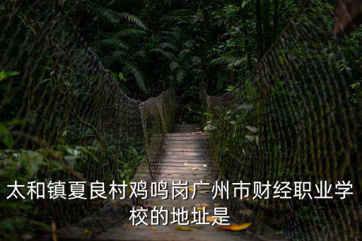 太和鎮夏良村雞鳴崗廣州市財經職業學校的地址是