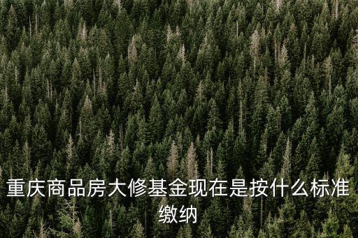 重慶商品房大修基金現在是按什么標準繳納