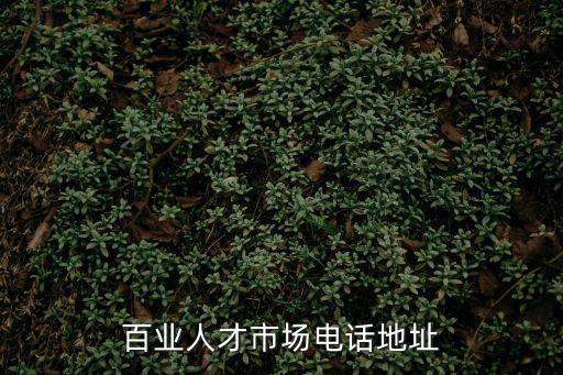 百業人才市場電話地址