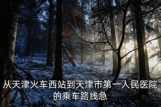 天津西站到天津市第一醫(yī)院地鐵，天津地鐵幾號(hào)線路過(guò)第一醫(yī)院