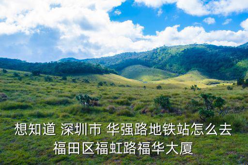 想知道 深圳市 華強(qiáng)路地鐵站怎么去福田區(qū)福虹路福華大廈