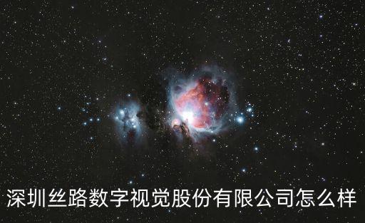 深圳絲路數字視覺股份有限公司怎么樣