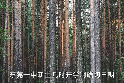 東莞市中學開學日期，東莞高中 初中 小學的開學時間謝