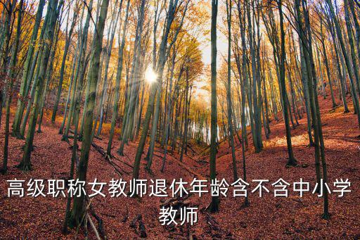 天津市高級職稱女教師退休政策，高級職稱退休年齡最新規定2015年