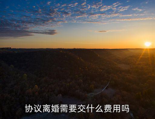 協議離婚需要交什么費用嗎