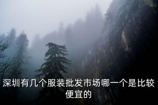 深圳有幾個服裝批發市場哪一個是比較便宜的