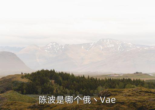 陳波是哪個俄丶Vae