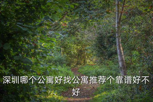 深圳哪個公寓好找公寓推薦個靠譜好不好