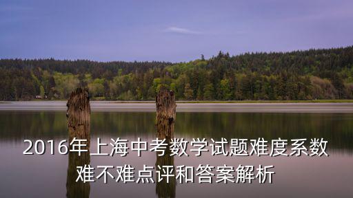 2016年上海中考數(shù)學(xué)試題難度系數(shù)難不難點評和答案解析