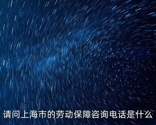 上海市閘北區勞務咨詢，請問上海市的勞動保障咨詢電話是什么