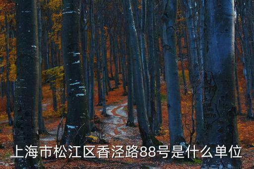 上海市松江區香涇路88號是什么單位