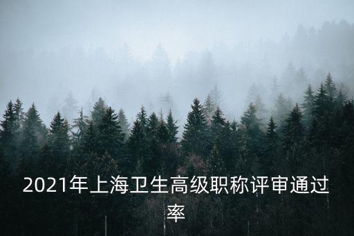 2021年上海衛(wèi)生高級(jí)職稱評(píng)審?fù)ㄟ^(guò)率