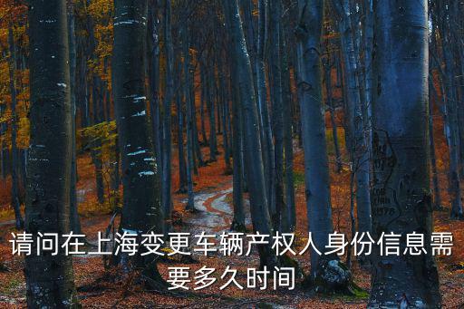 上海市汽車貼膜車輛信息變更，上海時美汽車可以嗎