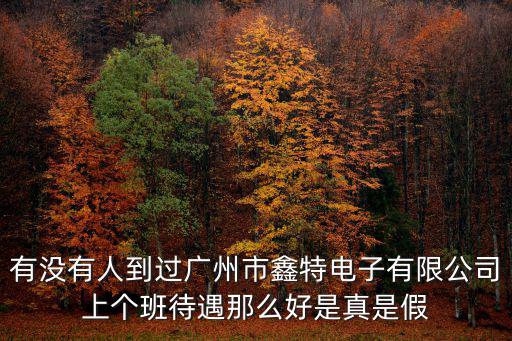 有沒有人到過廣州市鑫特電子有限公司上個班待遇那么好是真是假