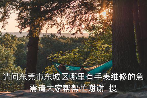 請問東莞市東城區哪里有手表維修的急需請大家幫幫忙謝謝  搜