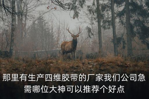 那里有生產(chǎn)四維膠帶的廠家我們公司急需哪位大神可以推薦個(gè)好點(diǎn)