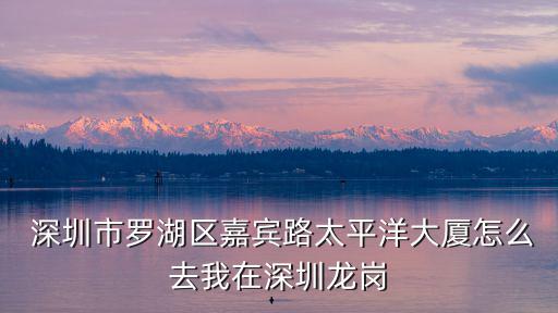  深圳市羅湖區(qū)嘉賓路太平洋大廈怎么去我在深圳龍崗