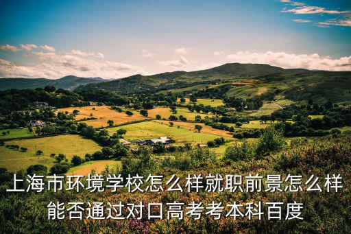 上海市環境學校怎么樣就職前景怎么樣能否通過對口高考考本科百度