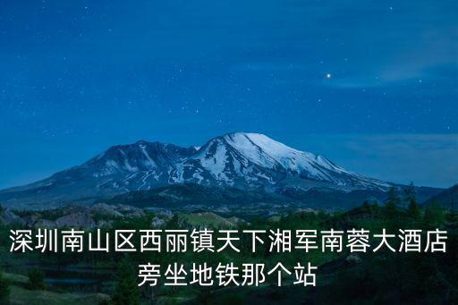 深圳南山西麗旅館轉讓，請提供深圳市南山區西麗鎮流仙大道中興公寓的一些周邊環境