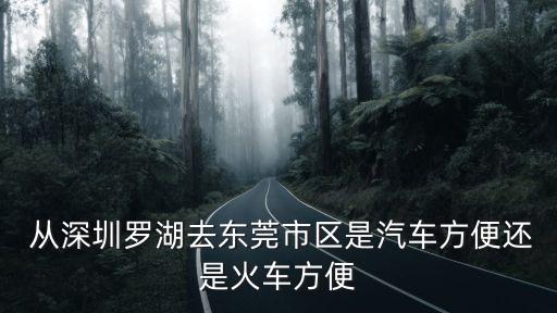  從深圳羅湖去東莞市區(qū)是汽車方便還是火車方便