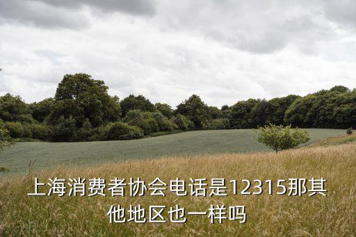 上海市消費者保護協會質詢電話，上海消費者協會電話是12315那其他地區也一樣嗎
