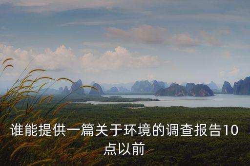 上海市環(huán)境調(diào)查報告范文，誰能提供一篇關(guān)于環(huán)境的調(diào)查報告10點以前
