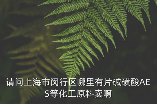 請問上海市閔行區(qū)哪里有片堿磺酸AES等化工原料賣啊