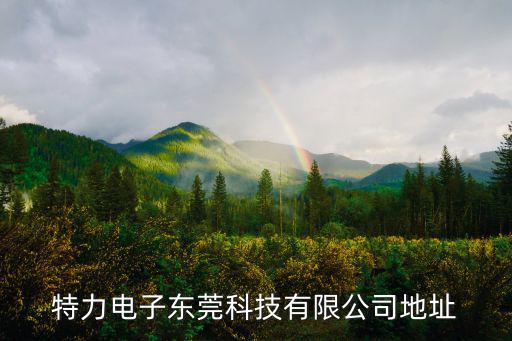 特力電子東莞科技有限公司地址