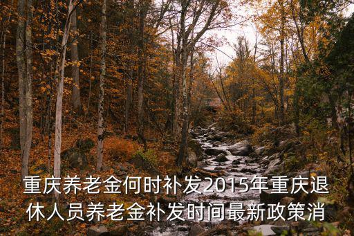 重慶養(yǎng)老金何時補發(fā)2015年重慶退休人員養(yǎng)老金補發(fā)時間最新政策消