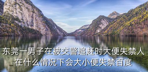 東莞一男子在被交警追趕時大便失禁人在什么情況下會大小便失禁百度
